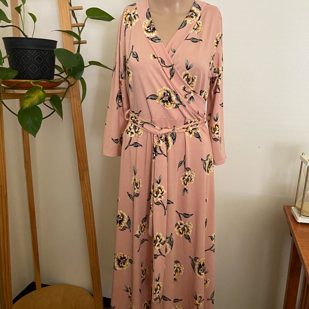 Floral Peach Dress